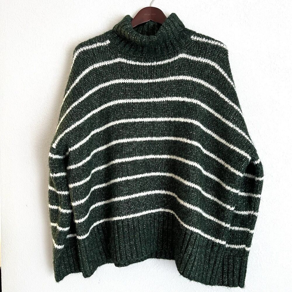 Christy Dawn Ingrid Turtle Neck Sweater Size XS / S Dark Green Alpaca Blend - Picture 1 of 6
